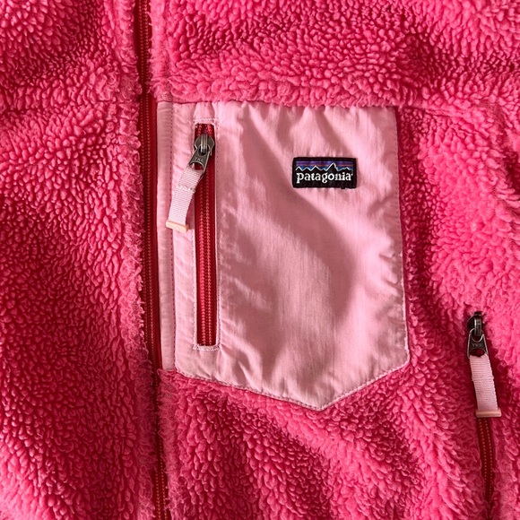 PATAGONIA Retro X Deep Pile Fleece Kids Girls Coat Jacket size L - Picture 4 of 8